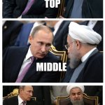 Putin-and-Khamenei | TOP; MIDDLE; BOTTOM | image tagged in putin-and-khamenei | made w/ Imgflip meme maker