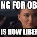 Perturbed Portman Meme | VOTING FOR OBAMA SO THIS IS HOW LIBERTY DIES | image tagged in memes,perturbed portman | made w/ Imgflip meme maker
