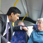 Rishi on a bus