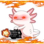 crazy angry axolotl