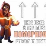 the most homophobic person in history meme