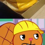 Confused Handy (HTF) | You put the cheese on the wrong side | image tagged in confused handy htf | made w/ Imgflip meme maker