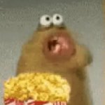 Brown Chewing on Popcorn GIF Template