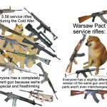 NATO Rifles vs Warsaw Pact Rifles meme