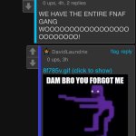 He forgor him