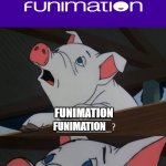 wilber cries about funimation shutting down | RIP FUNIMATION; FUNIMATION; FUNIMATION; FUNIMATION | image tagged in wilber cries about who,anime,wilbur soot,miss piggy | made w/ Imgflip meme maker