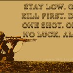 One shot, one kill military sniper philosophy JPP