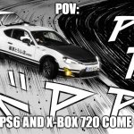 AE86 vs. GT86 | POV:; THE PS6 AND X-BOX 720 COME OUT. | image tagged in ae86 vs gt86 | made w/ Imgflip meme maker