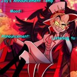 Jay's Lucifer Announcement Temp meme