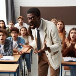 black Professor angry at his students