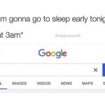 Google before sleeping