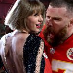 Travis Kelce screaming at Taylor Swift meme