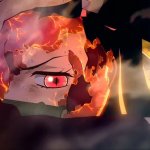 nezuko burning