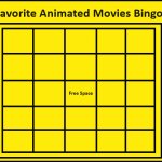favorite animated movies bingo meme