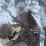 Bear Playing Guitar template