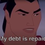 Mulan Debt is repaid template