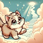 kitten trying to find heaven