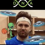 Luka Doncic Ancient Aliens DNA Nah It's Luka Magic Meme meme