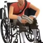 Scout but in a wheelchair