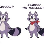 A Raccoon? Rambley the raccoon?!