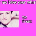 Josh Hutcherson's Valentine's day card