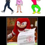 Knuckles Approves The Virgin V.S. The Chad Meme