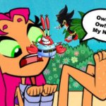 Mr.Krabs Pinch Teen Titans GO! Big Feet Starfire Nose Ft. Shadow meme