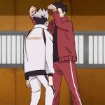 Kuroo fixing Bokutos hair GIF Template