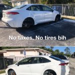 No tires