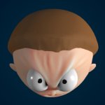 Angry elastic man