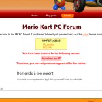i'm banned from Mario Kart PC :(