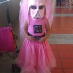 Little girl Darth Vader Star Wars pink princess JPP