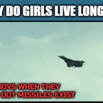 X Games all day every day | WHY DO GIRLS LIVE LONGER? BOYS WHEN THEY FIND OUT MISSILES EXIST | image tagged in gifs,memes,girls live longer,boys,top gun,missiles | made w/ Imgflip video-to-gif maker