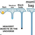 i just had to carry it downstairs, what the actual heck | mom's bag | image tagged in heaviest objects in the universe,bag,man in pain | made w/ Imgflip meme maker