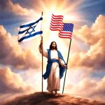 Jesus with Jewish and American flag meme