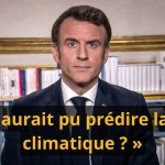 Macron prédire crise climatique