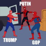 Three Spidermans FaceOff Trump Putin GOP Meme