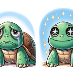 Sad turtle happy turtle