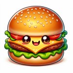 smiling hamburger