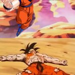 Rip goku | I HEARD MEGAMIND 2 CRINGE WAS STRONG, I’LL TO FIGHT I- | image tagged in goku defeated | made w/ Imgflip meme maker