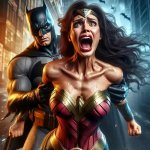 Batman restraining Wonder Woman