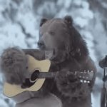'Bear Playing Guitar' GIF Template. Link in Comments. Enjoy | image tagged in bear playing guitar,fun,weird,silly,winter bear,evcg template | made w/ Imgflip video-to-gif maker