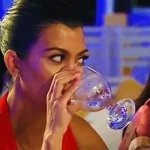 Kourtney Kardashian drinking