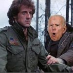 Rambo arrested by Joe Biden