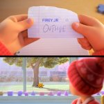 Firey Jr is Outside | FIREY JR | image tagged in x is outside,memes,turning red,pixar,bfdi | made w/ Imgflip meme maker