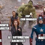 Best Team | DATA SCIENTIST; CDP / CRM MANAGER; ANALYTICS MANAGER; GROWTH MARKETER; MARTECH MANAGER; DATA / MARKETING OPS; AI / AUTOMATION ARCHITECT | image tagged in best team | made w/ Imgflip meme maker
