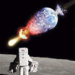 Astronaut exploding earth