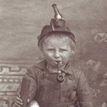 kid smoking 1920s coal miner