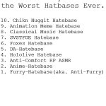 list of the worst hatebases ever.