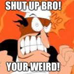 peppino telling you to shut up for some reason meme